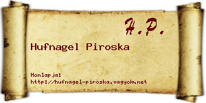 Hufnagel Piroska névjegykártya