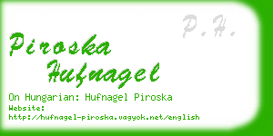 piroska hufnagel business card